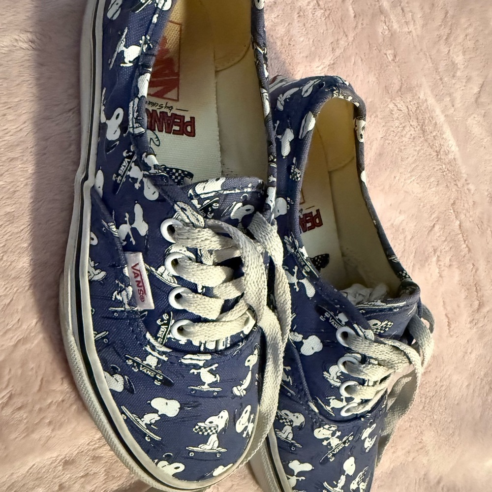 Peanuts Kids Blue Cartoon Sneakers Peanuts
